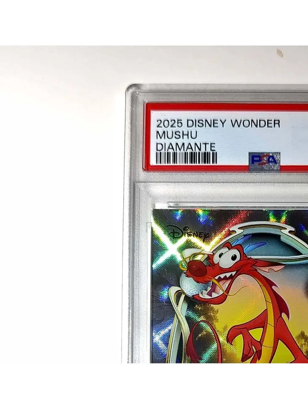 Mushu 2025 Topps Disney Wonder #63 Winter Variant Card Mulan PSA 7